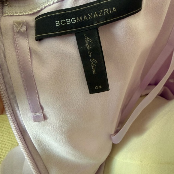 BCBGMaxAzria Strapless Lavender Tiered Peplum Dress - Picture 3 of 3